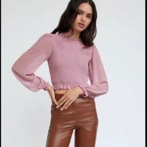 Aritzia Wilfred Tempest Blouse Small Lavender Coloured